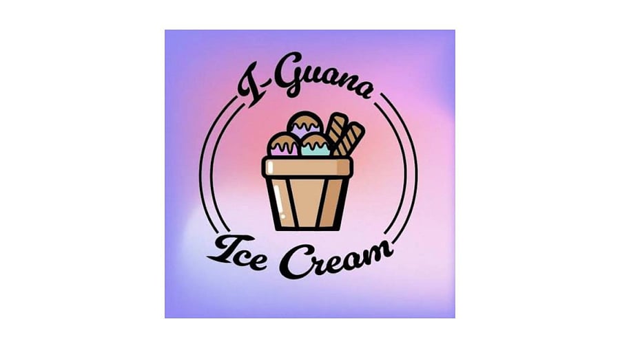 No property space shown; image is a logo graphic with text and an ice cream icon.