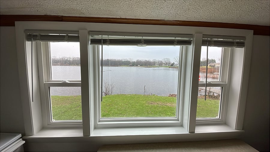 View from Kitchen table overlooking the lake