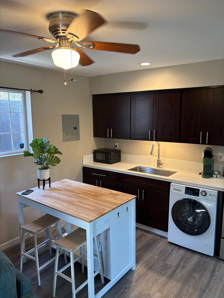 Kitchen and In Unit Washer and Dryer