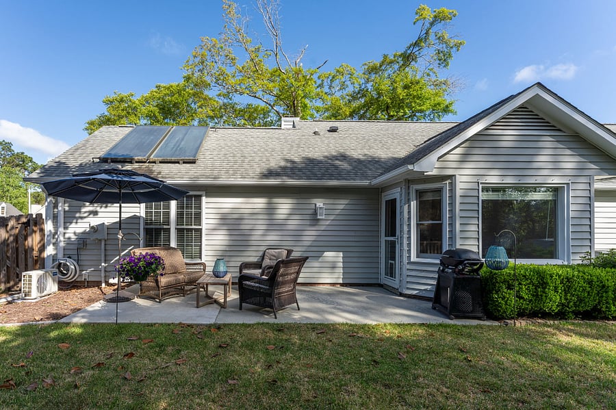 Fully fenced with patio