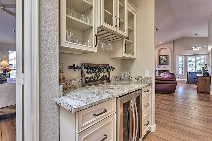 Wine Cooler and bar area
