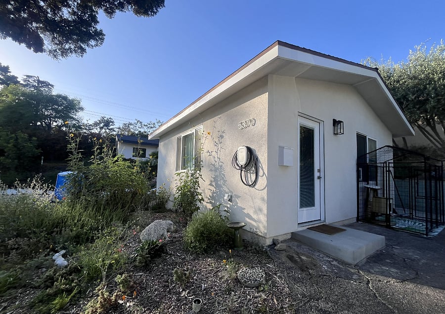 Audrey the ADU is only a few steps from the street, but feels secluded. We have an EV charger that you can use if you need a top-off.