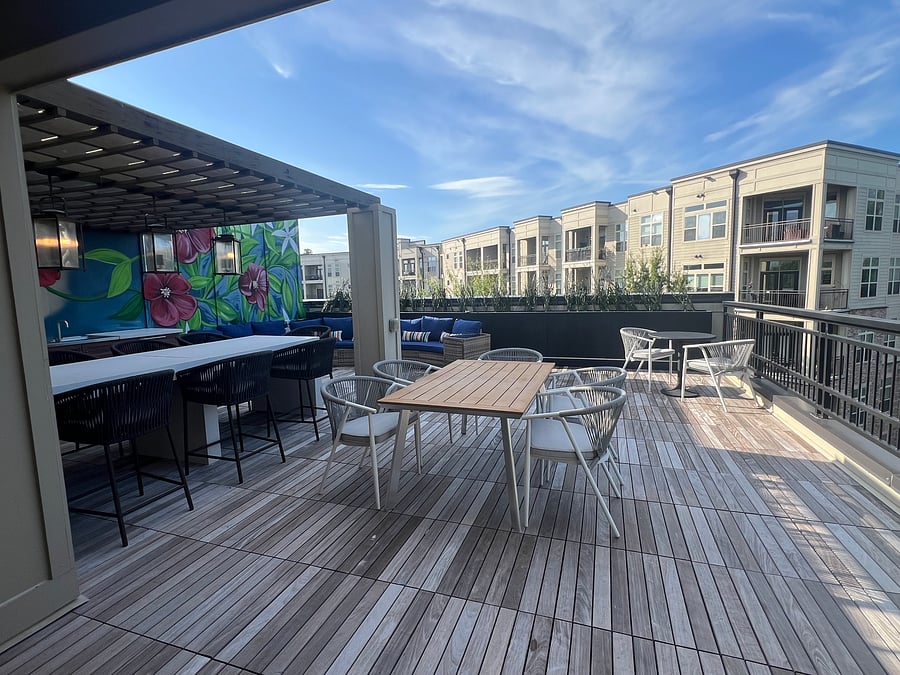 Rooftop deck just down the hall from the unit