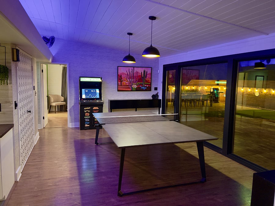 Lots of fun lighting touches throughout the house to create a chill night-time vibe.
