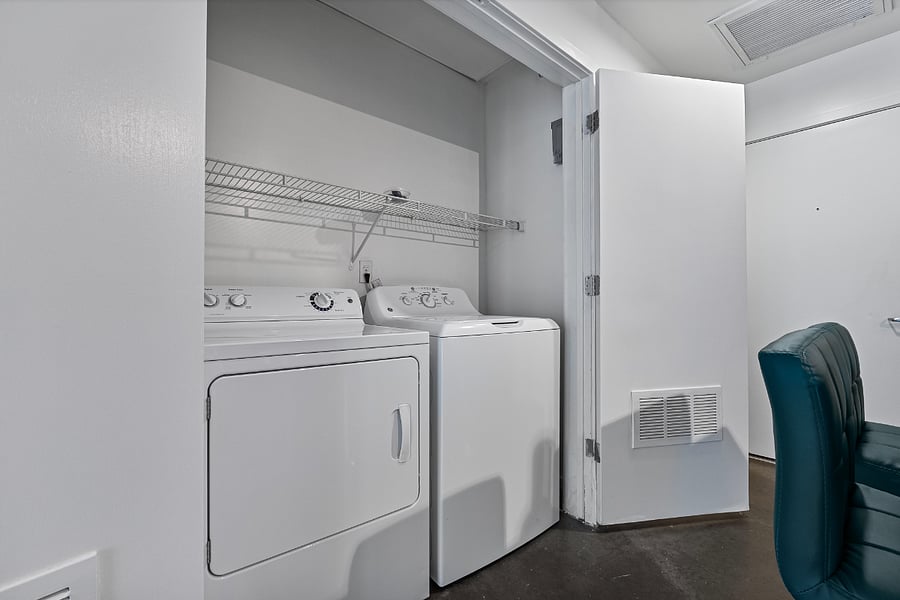 Enjoy the ultimate convenience with in-unit washer and dryer. Perfect for long-term stays, this laundry setup allows you to refresh your wardrobe from the comfort of your own homeno coins or laundromat trips required.
