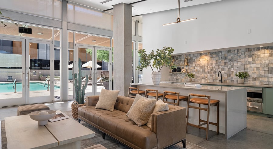 Relax in the expansive Resident Clubhouse, featuring a modern TV lounge and a fully equipped community kitchenthe perfect social hub for networking, hosting, or simply unwinding.