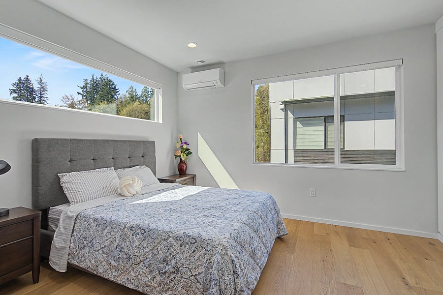 Primary bedroom on 4th floor with walk in closet and bathroom en-suite and ADA accommodations