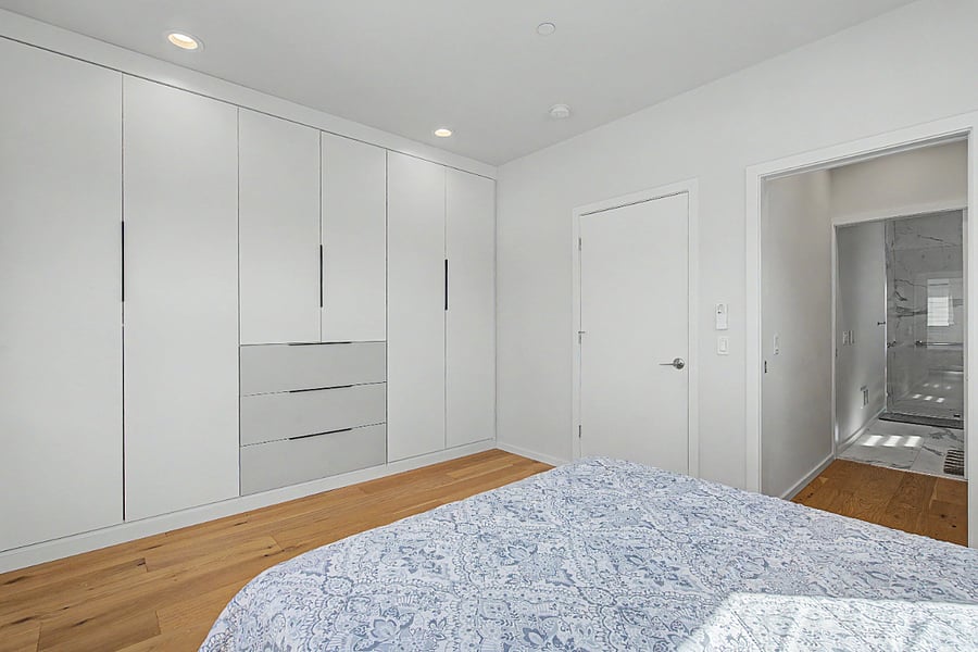 Organizers in primary bedroom