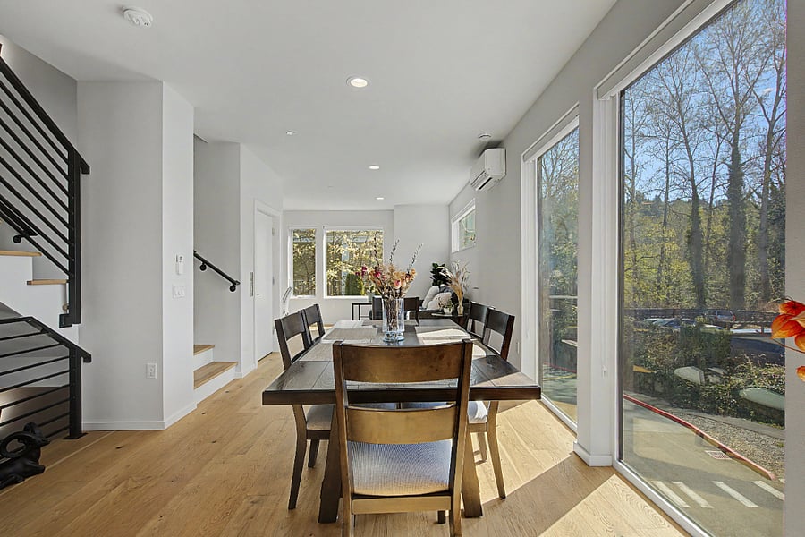 Dining room and living room