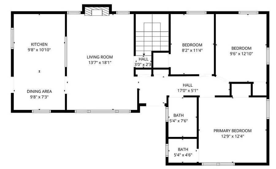 Upstairs floor plan