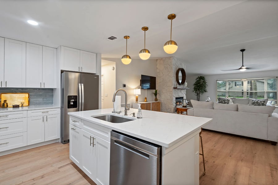 This central location in the home is perfect for entertaining and relaxing. 