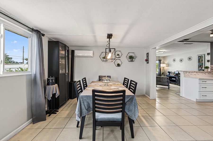 Some furnishings are owner-owned and will be removed prior to occupancy. Any items not conveying will be replaced with comparable, high-quality furniture before move-in.