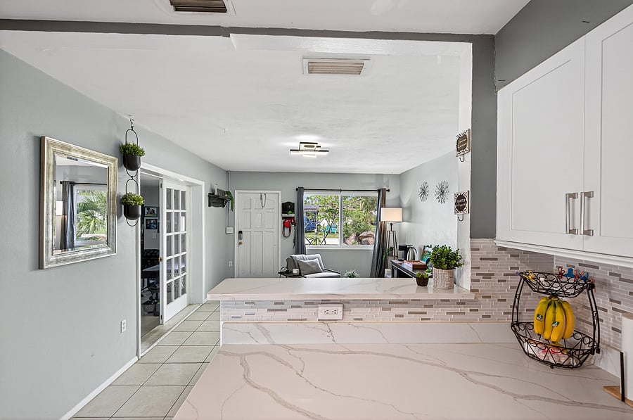 Some furnishings are owner-owned and will be removed prior to occupancy. Any items not conveying will be replaced with comparable, high-quality furniture before move-in.