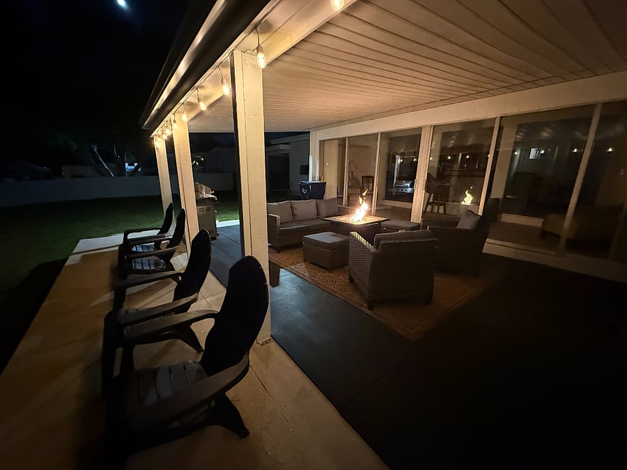 Lanai at night