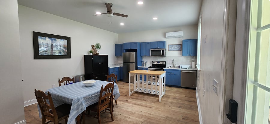 First floor features the kitchen and dining area.