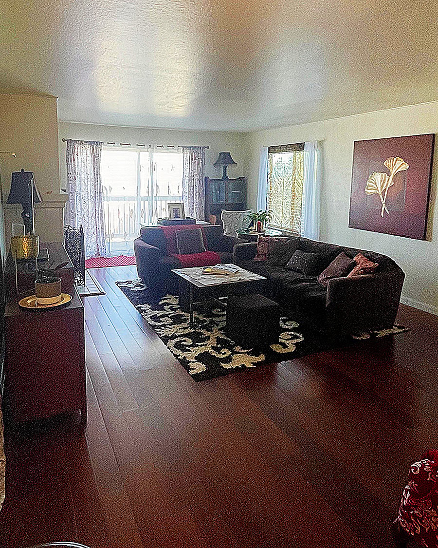 Living room view from front door.