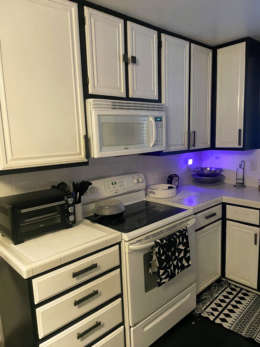 kitchen oven and cupboards.
