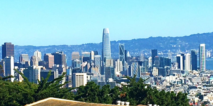View of downtown from deck.