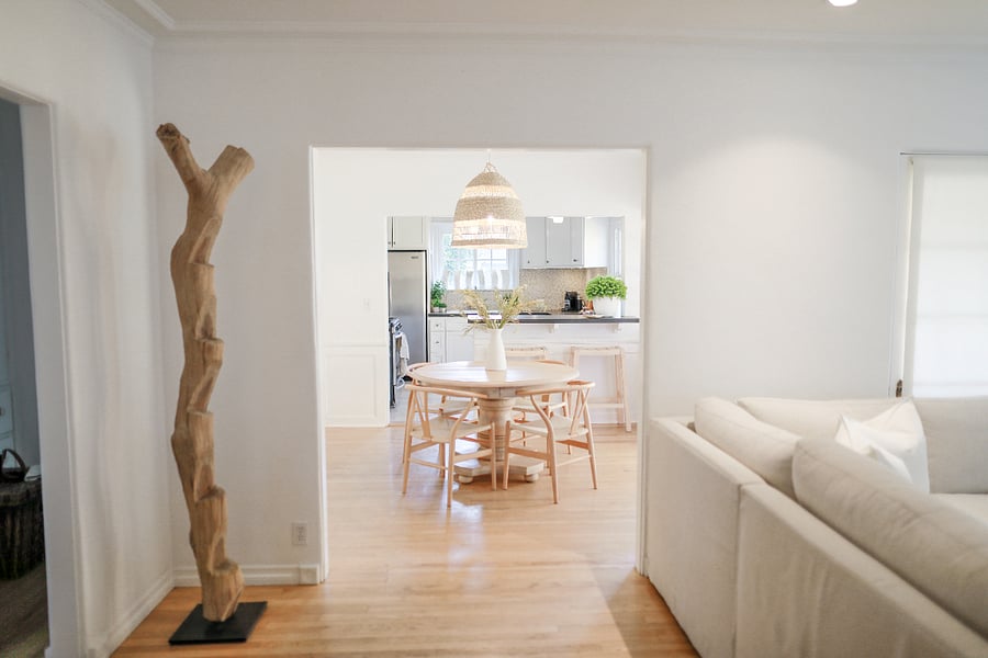 Open layout connecting living, dining, and kitchen for easy everyday flow.
