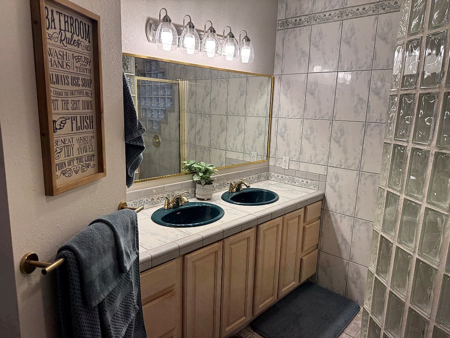 Master Bath dual sinks