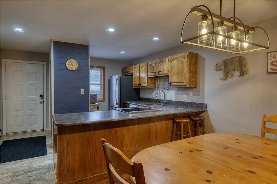 Kitchen and dining area