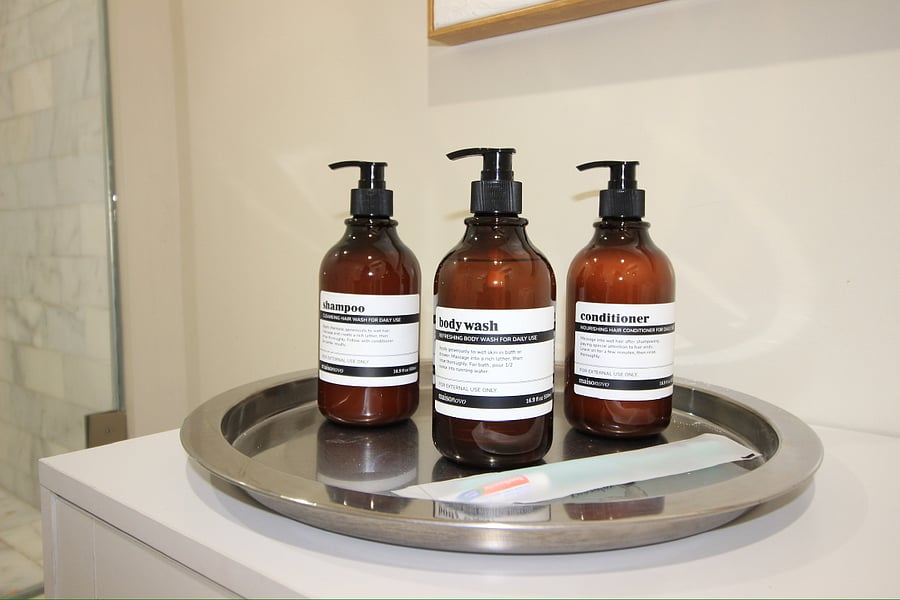We offer our guest starter amenities: Hand soap, shampoo, conditioner, toothpaste, toothbrush, toilet paper, paper towels, and dish soap.