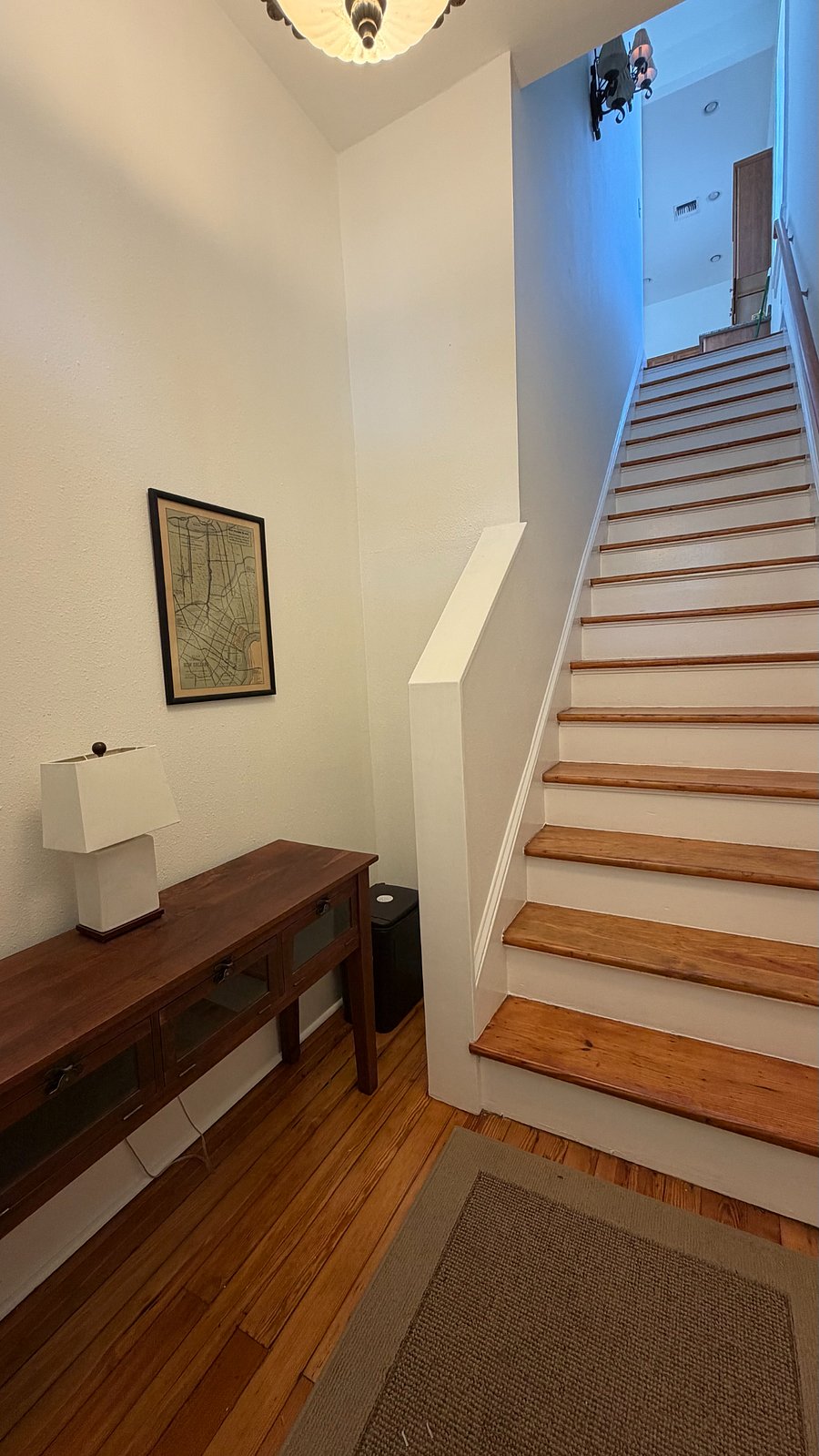 Entrance to the second floor apartment