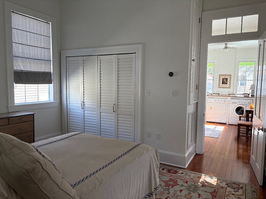 Master bedroom with custom closet