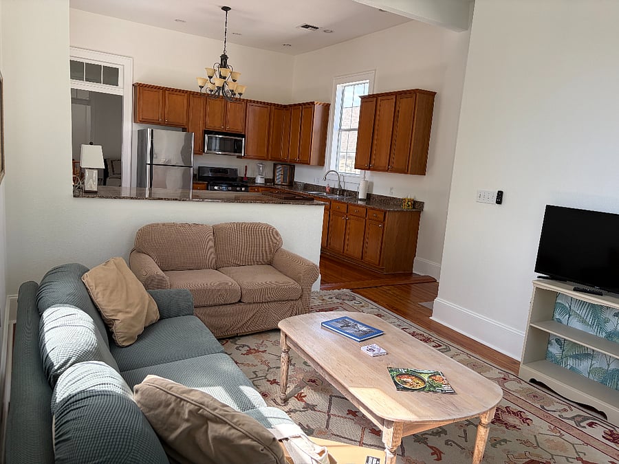 Living room with couches and tv