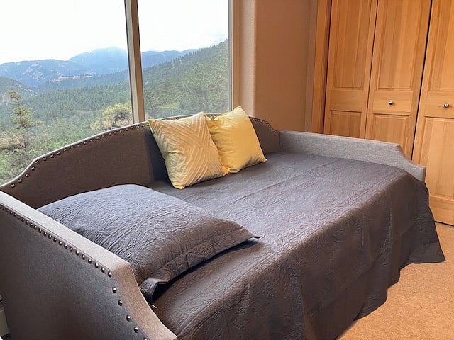 Daybed, view & large closet