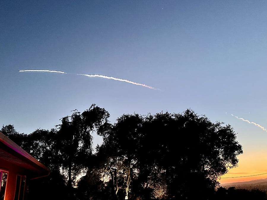 Space-X launch as seen from front patio