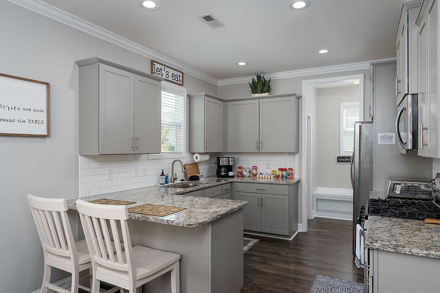 Fully stocked kitchen