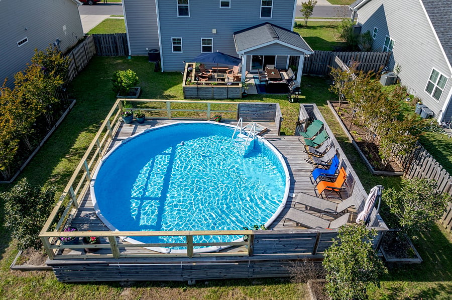 Fully fenced backyard