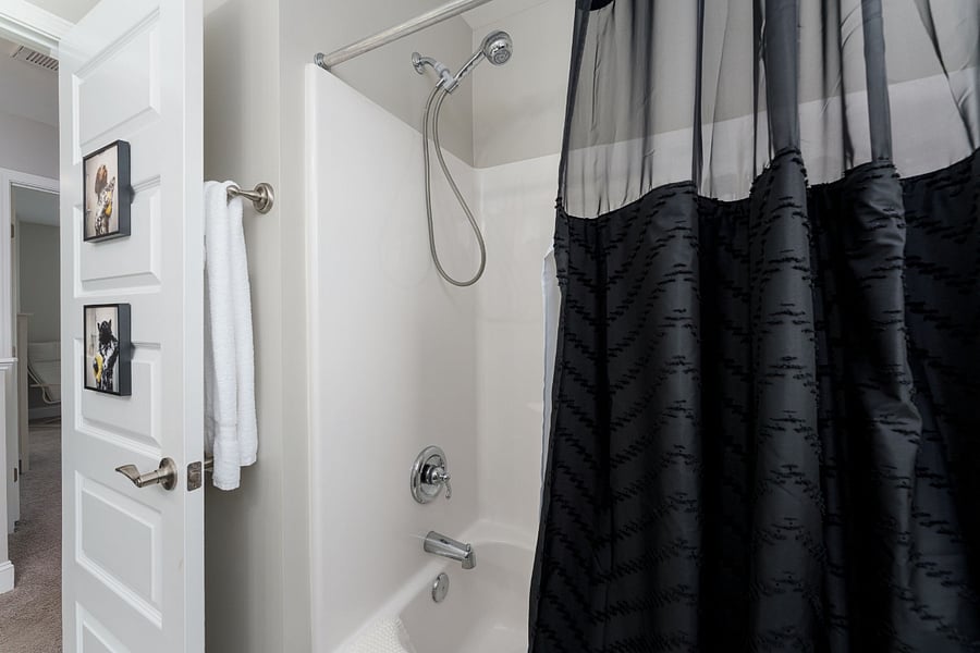 Guest bathroom bathtub and shower