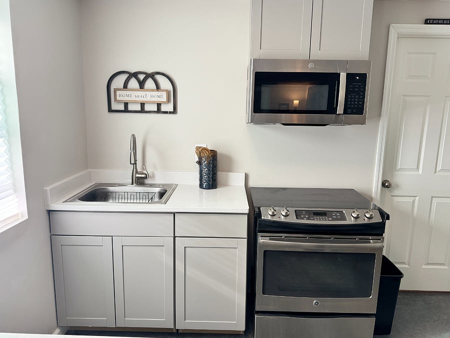 Kitchen with items need to prepare any meals desired