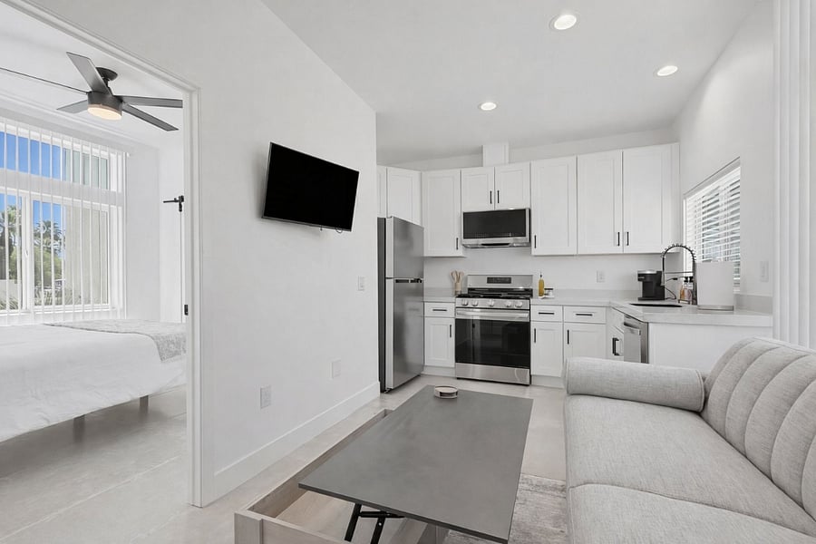 Junior ADU Living Room and Kitchen