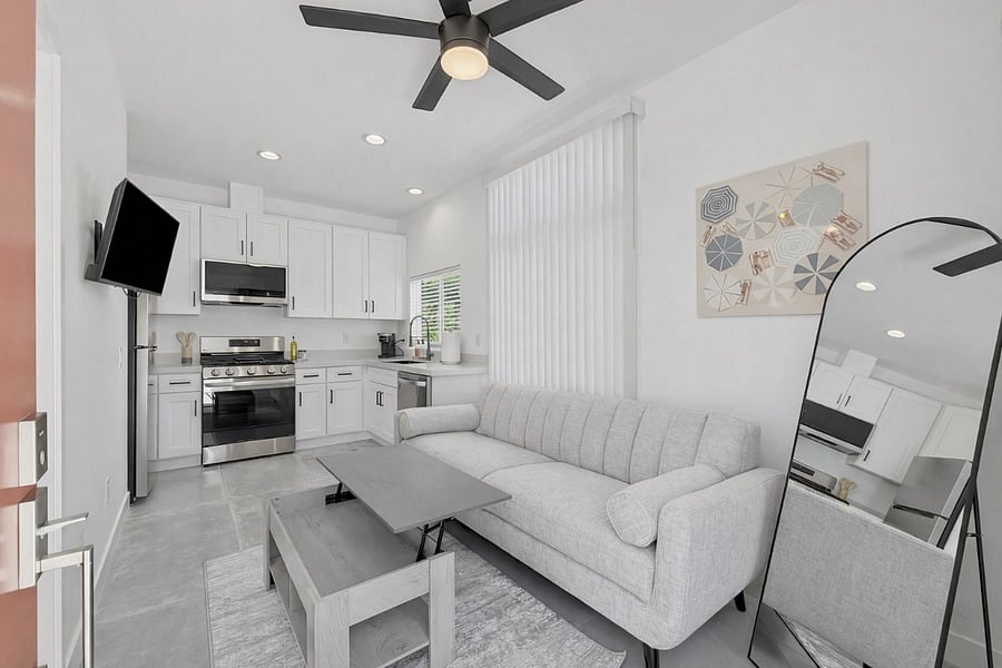 Junior ADU Living Room and Kitchen