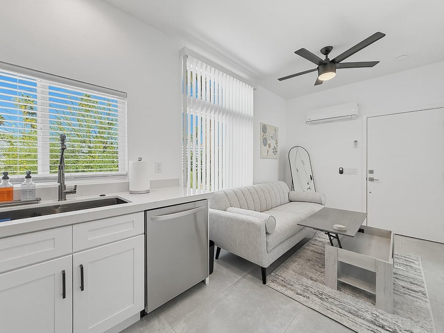 Junior ADU Living Room and Kitchen