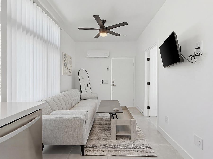 Junior ADU Living Room and Kitchen