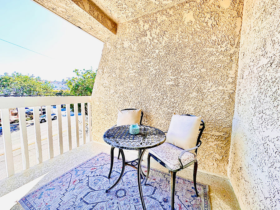 Upstairs balcony patio from Main Bedroom.