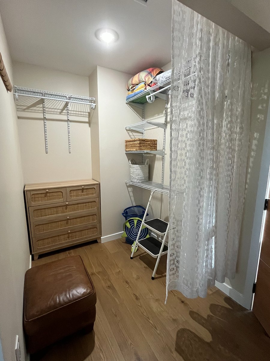 Upstairs bedroom walk in closet