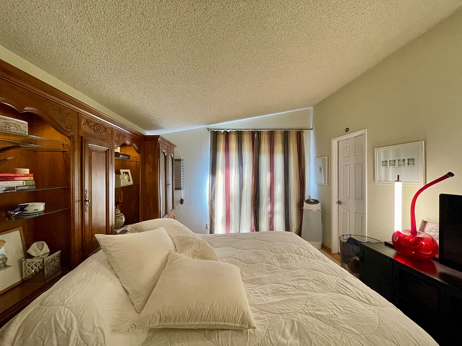 Your bedroom viewed from the walk-in closet.