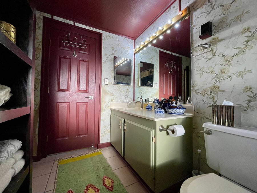 View of your private ensuite bathroom from the far side (window side) of the room.