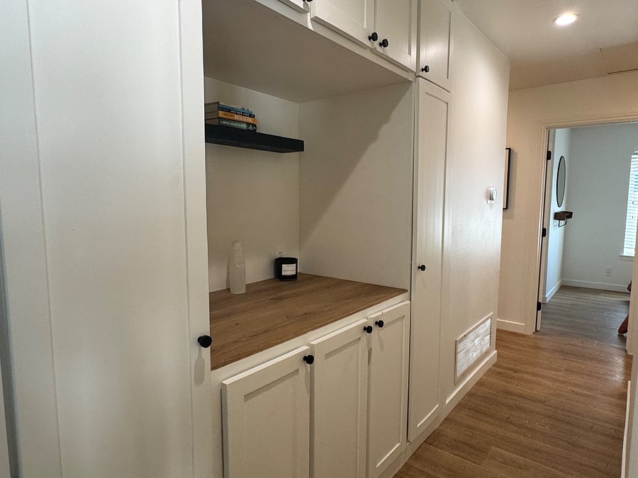 plenty of storage in hall closet