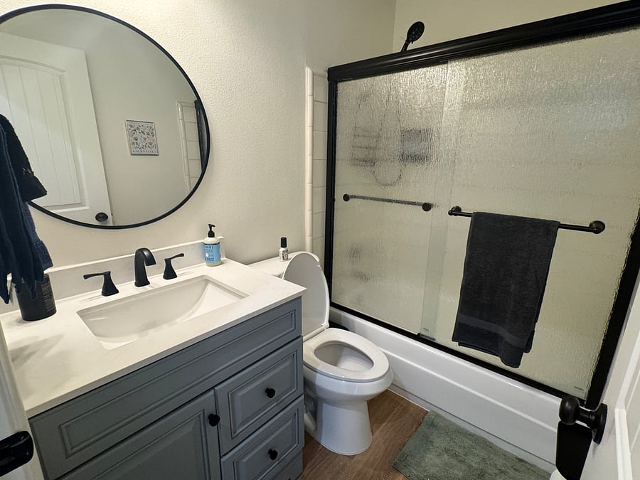bathroom in hallway