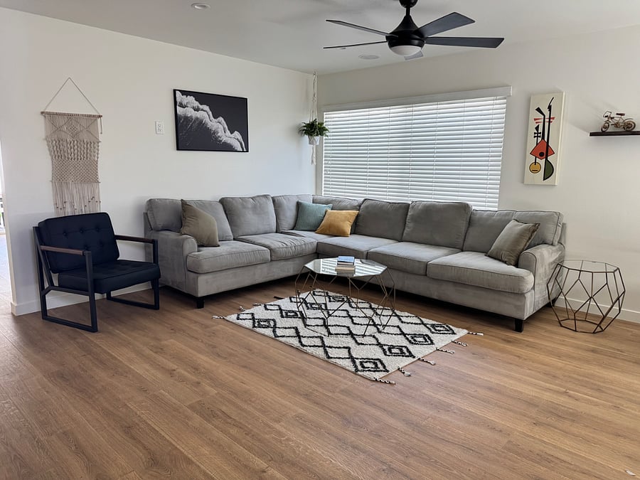living room from front door