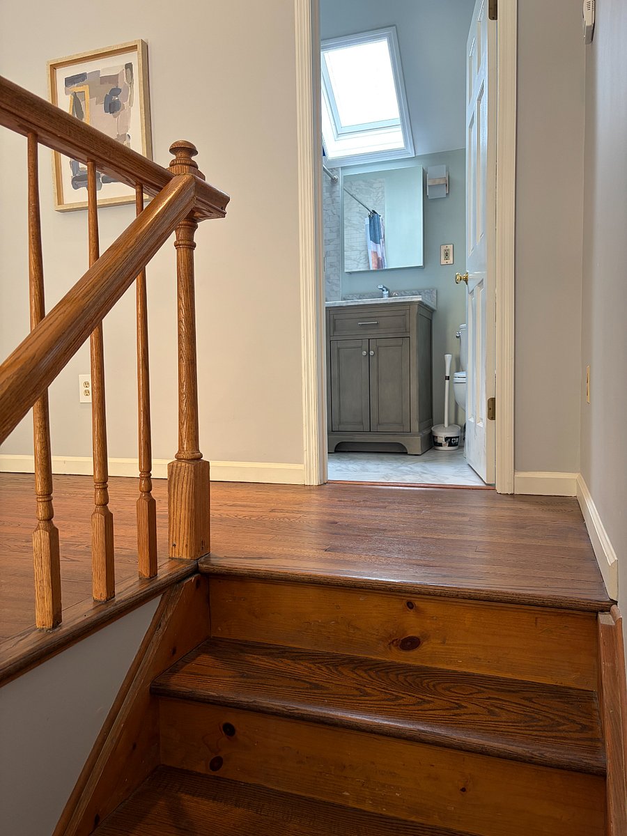 There are 5 steps after entering the suite.