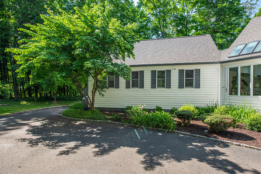 The apartment is located on the left side of our home with a private entrance.