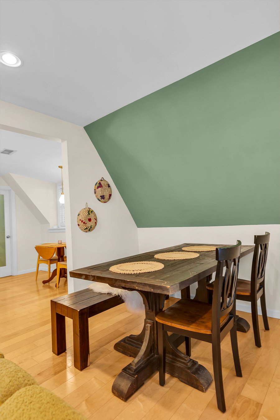 Dining room nook provides for additional seating