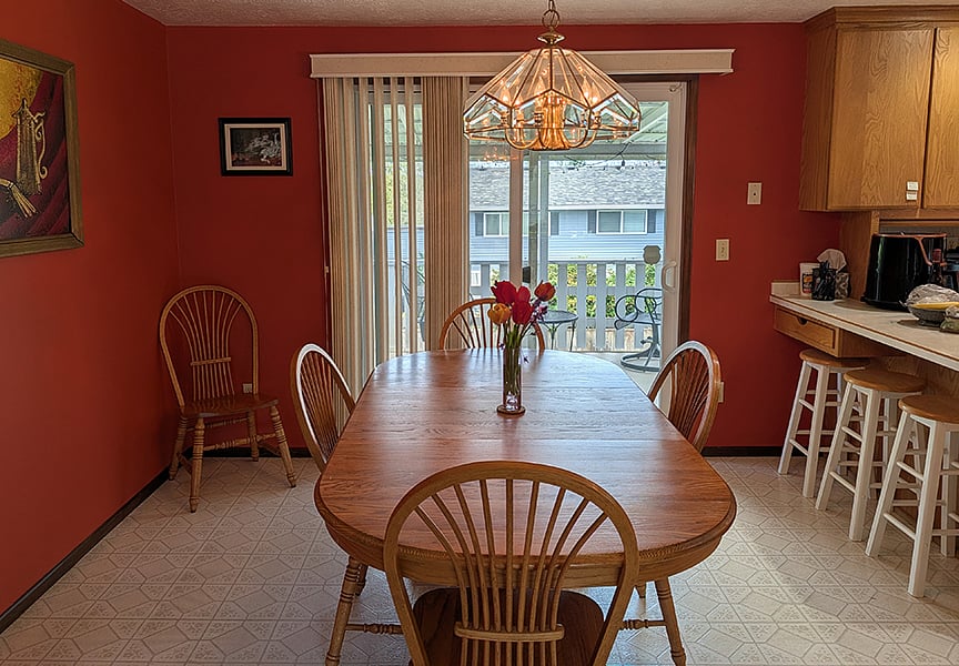 Dining Room with access to Top Patio